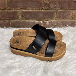 Reef Women’s Black Vista Higher Platform Sandal Size 8